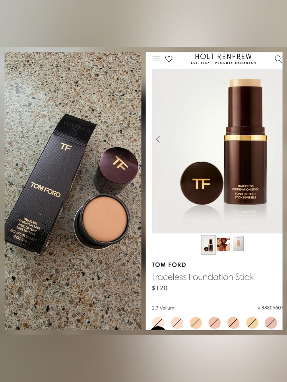 Tom Ford Traceless Foundation Stick — 2.7 Vellum